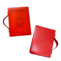 2026 New Red Leather Ritual Bible Cover Sorority Greek Letters Customizable Passport Holder Cover Case for Promotional Tote Bags