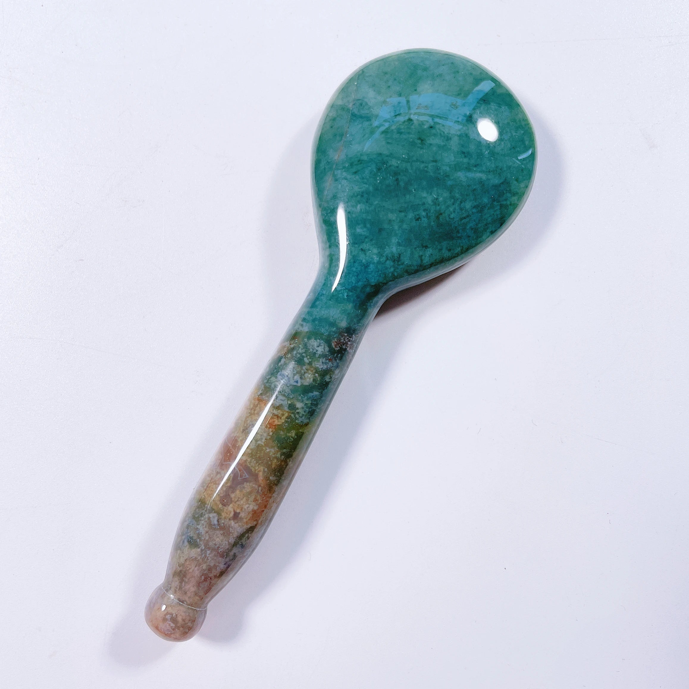 Huiying Indian Agate Crystal Spoon Face Face Gua Sha Plate for Beauty
