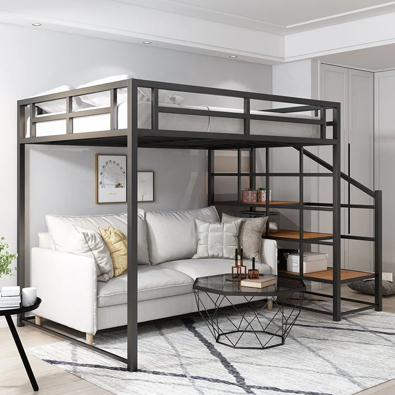 Zhongyi Adjustable Metal Double Loft Bed Frame for Adults for Home Workshop Hospital or Kids' Bedroom Furniture