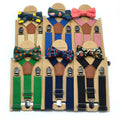 Black Suspenders for Kids High Elastic Butterfly Knot Baby Boys Christmas Wedding Matching Braces Suspenders Bow Tie Set