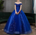 Navy Blue Quinceanera Dress 2024 New Vestidos Elegant Party Dress Off Shoulder Prom Ball Gown Robe De Bal Real Photo Customize
