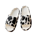 Summer Women Girls Indoor Outdoor Thick Sole Cow Print PVC Light Weight Waterproof Slides Slipper Sandals