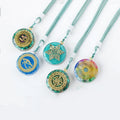 Crystal Resin Sweater Chain Pendant Crystal Chip Resin Pendant Crystal Raw Stone Orgone Necklace