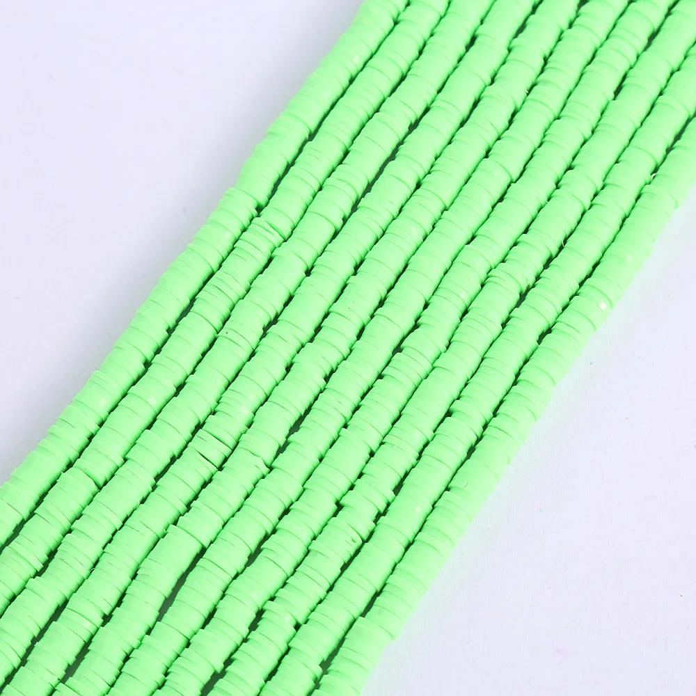 Wholesale 2mm to 8 mm Green Pale Rainbow Colorful Heart Handmade Clay Beads Crafts