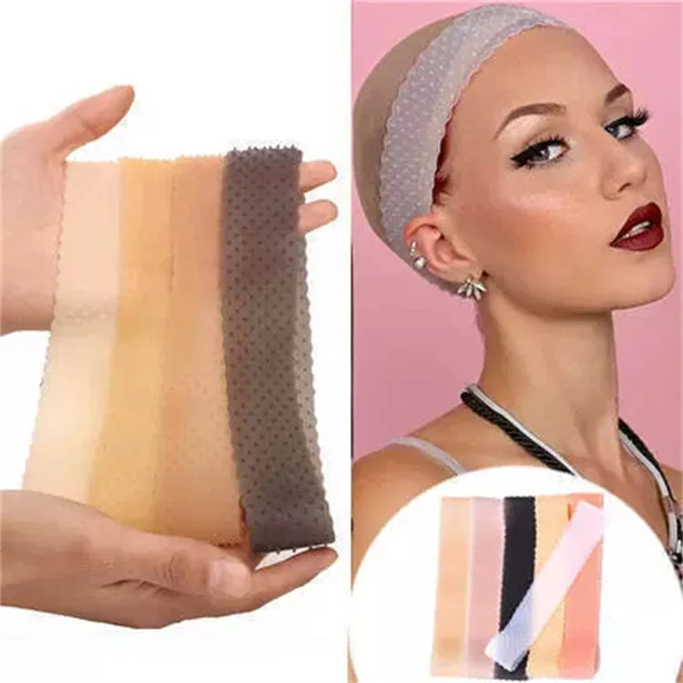 2025 Custom Logo Silicone Grip Wig Band Adjustable Silicone Wig Headband Fix Non Slip Wig Bands Sports Yoga