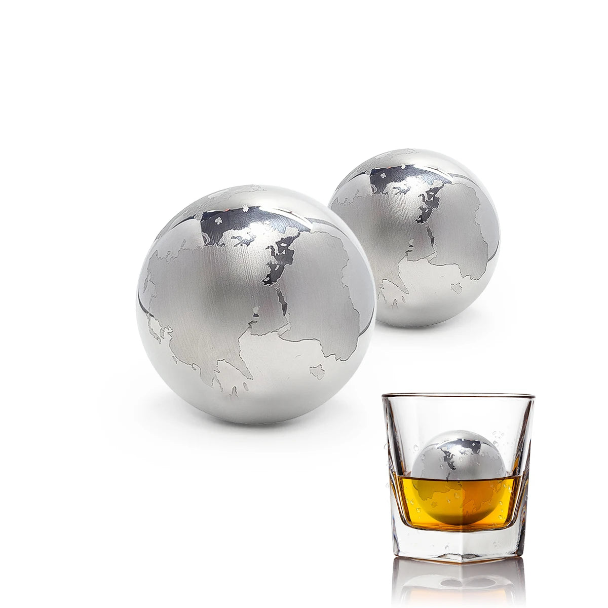 Sinowin New Arrivals Large Size Reusable Metal Ice Cubes Stainless Steel Beverage Chilling Whiskey Stone
