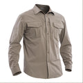 Factory Sports Outdoor Tactical Fishing Quick Dry Elastic Force Lightweight Training Shirt for Men Casual Workwear Shirts