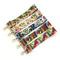 Meetee B-J2028 5cm Colorful Pattern Canvas Webbing Tote Bag Accessories One Shoulder Crossbody Long Bag Strap