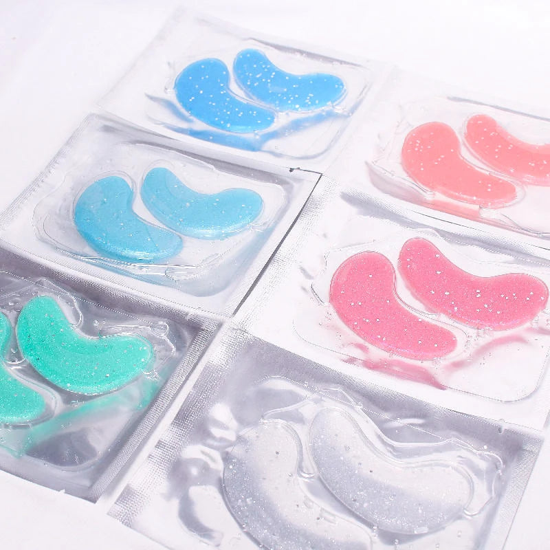 Hot Selling Hyaluronic Glitter Eye Pads Mask Gold Collagen Crystal Dark Circle Hydrogel Under Eye Patch