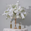 Customized Purple Pink Rose Hydrangea Artificial Large Flower Balls Wedding Table Decoration Christmas Table Runner Centerpiece