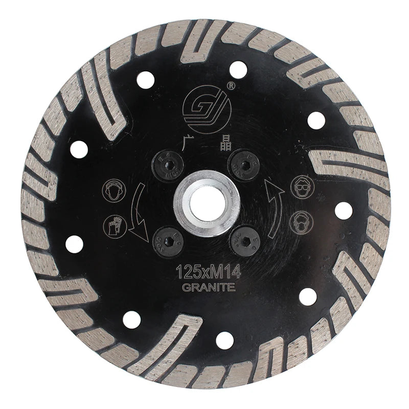 Factory Wholesale Price 5 Inch 125 Mm Diamond Continuous Edge Turbo Saw Blade Cutting Disc for Granite Marble Cutting