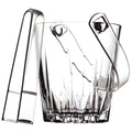 Wholesale Imported Glass Ice Bucket  KTV bar with Ice Clip Handle Trumpet Creative Ice Bucket