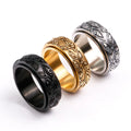 New Jewelry Vintage Devil God's Eye Rings Rotating Ring 316L Stainless Steel Men Rings