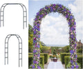 Customized Galvanized Steel Garden Pergola Baking Paint Outdoor Romantic Wedding Balloon Arch Climbing Vine Flower Rack Pavilion