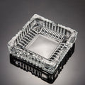 Classic Home Daily Necessities Square Shape with Wave Design Glass Ashtray