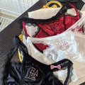 2025 Sexy yet Cute Satin Lace Underwear Panties - Breathable Thin Strap Design with Artistic Letter Embroidery