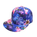 Custom Full-Printed Floral Flat Brim Unisex Snapback Cap Outdoor Sports Cotton Gorra Hip Hop and Fashion Style Hat