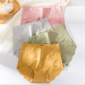 Japanese Cute High Women's Underwear Waist Cotton Solid Color Fashion Seamless Thongs Modal Embroidery Everyday