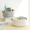 Hot Selling Cotton Rope Woven Round Storage Basket Laundry Basket Nursery for Sale
