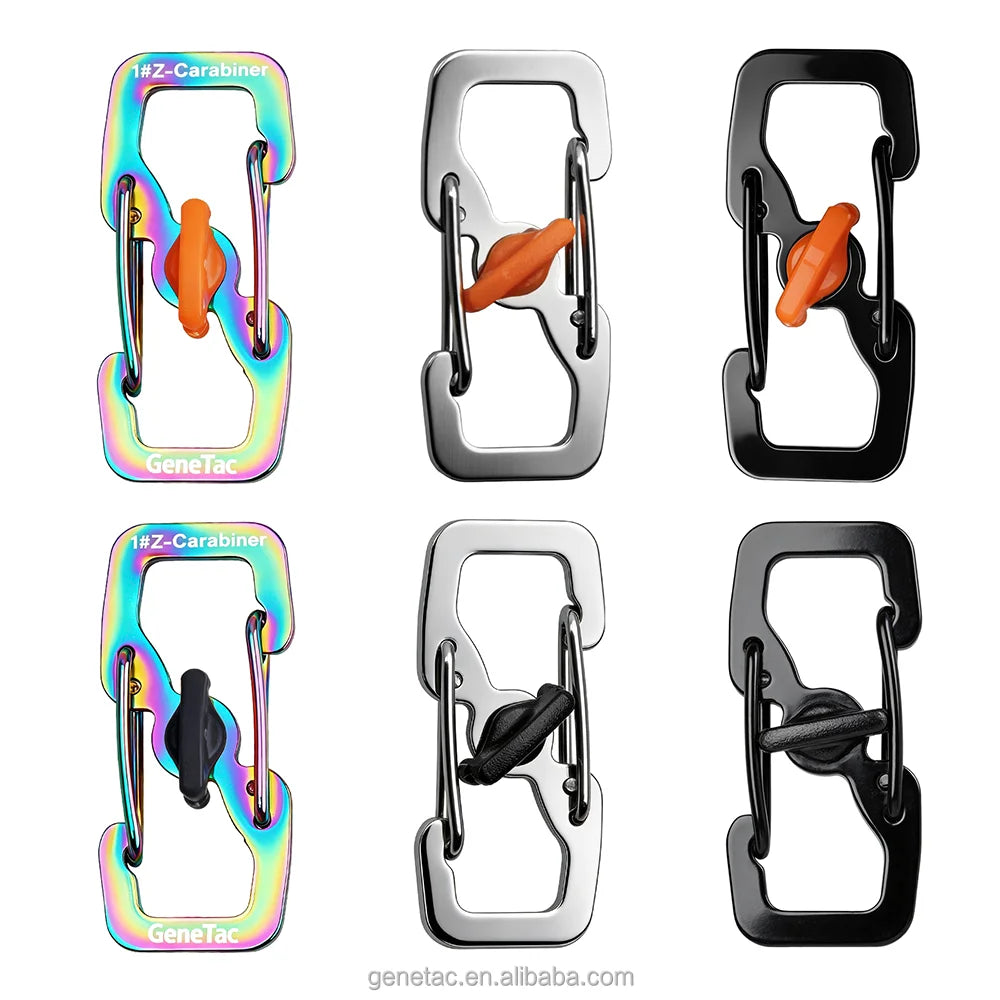 420 Stainless Steel Matte Colorful 36x16x1.5mm Electrophoresis/Titanium Plating Clip for Bag Clothing Accessory Bulk Mini