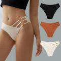 2023 Women's Quick-drying Panties Sexy Seamless Ice Silk Panties Unique Design Decorate Low Waist Briefs