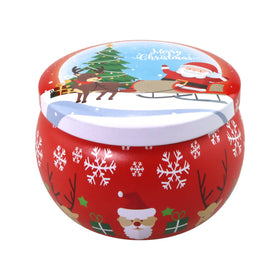 Christmas Cookie Tins square Candle Tin Box Christmas Tins for Candle Making