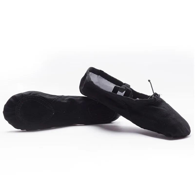Women's High Stretchability Canvas Upper Soft Ballet Slippers Yoga & Dance Shoes for Adults & Girls