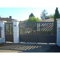 Garden Security Entry Subdivision Gates Safety Double Swing Driveway Gate With Automation Kit