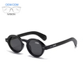 Wholesale Unisex round Vintage Sunglasses with Polarized Lenses UV400 Black PC Frame Custom Logo in Gold Purple Red Blue