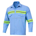Custom 100% Cotton Anti-Static Hi Vis Workwear Long Sleeve Flame Retardant Clothing with Reflective Tape Over-Size Logo Workwear