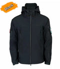 Men's Winter Jacket Windproof Soft Shell Breathable Waterproof Canvas Material Stand Collar Warm for Outdoor Mountaineering