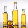 Exquisite Mini 1oz 2oz 3oz Portable Cooking Oil  Kitchen Salad Oil Dispenser Glass Bottle with Custom Metal Screw Cap