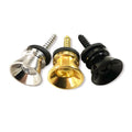 Ukulele Acoustic Classical Electric Bass Guitar Strap Lock StrapLock Locking Pegs Pins Metal End Buttons Chrome