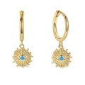 New Arrival 925 Sterling Silver 18k Gold Vermeil Gemstone Eye Hoop Earrings