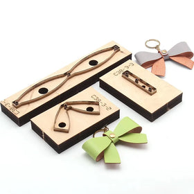 3pcs Bowknot Wooden Mold Leather Cutting Press Scrapbooking Book Leather Cutting Mold Wood Die Cut Bow Clicker Press
