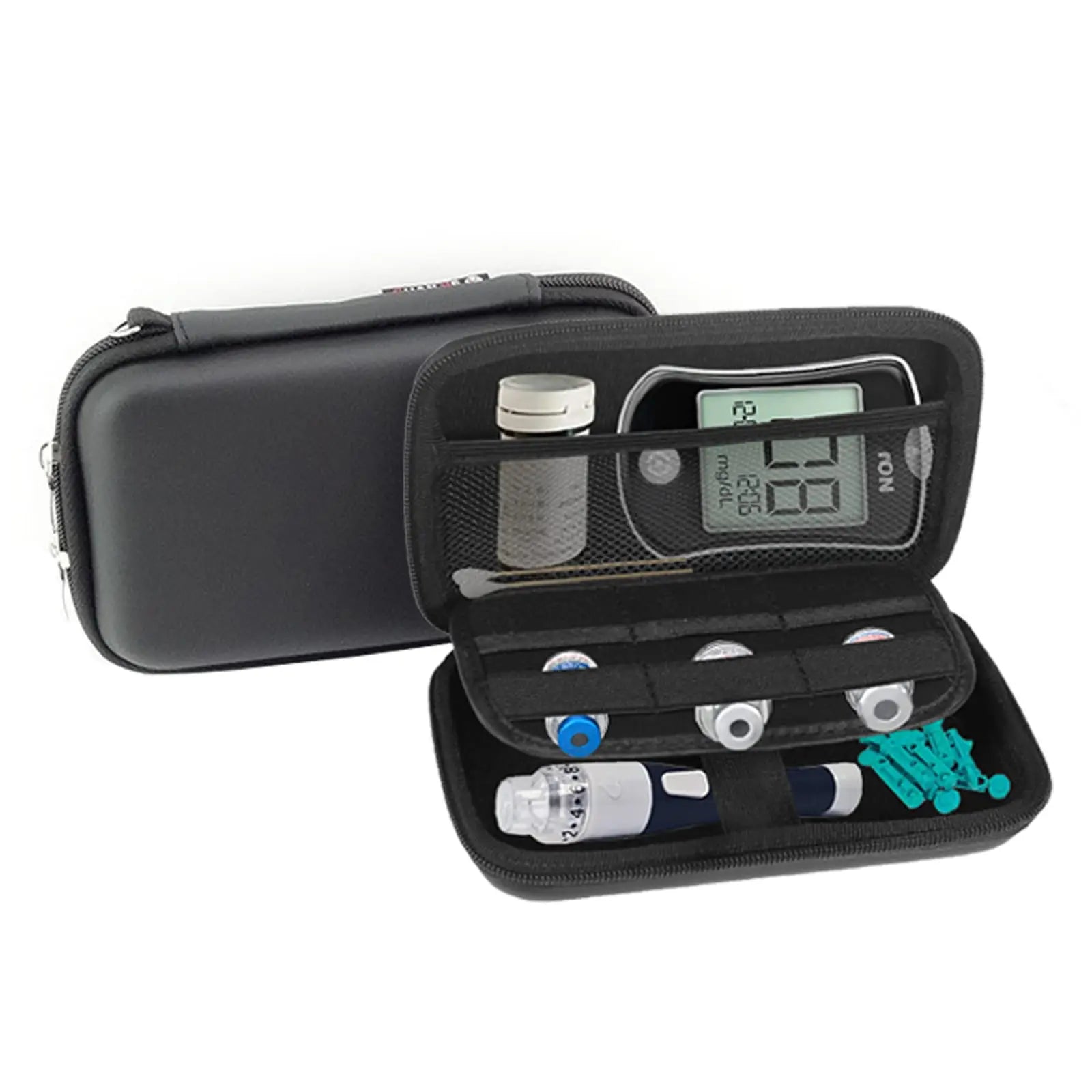 BWL BWL-M331 Customized Hard Shell EVA Zipper Closure Glucose Meter Case Portable Waterproof Shockproof for Travel