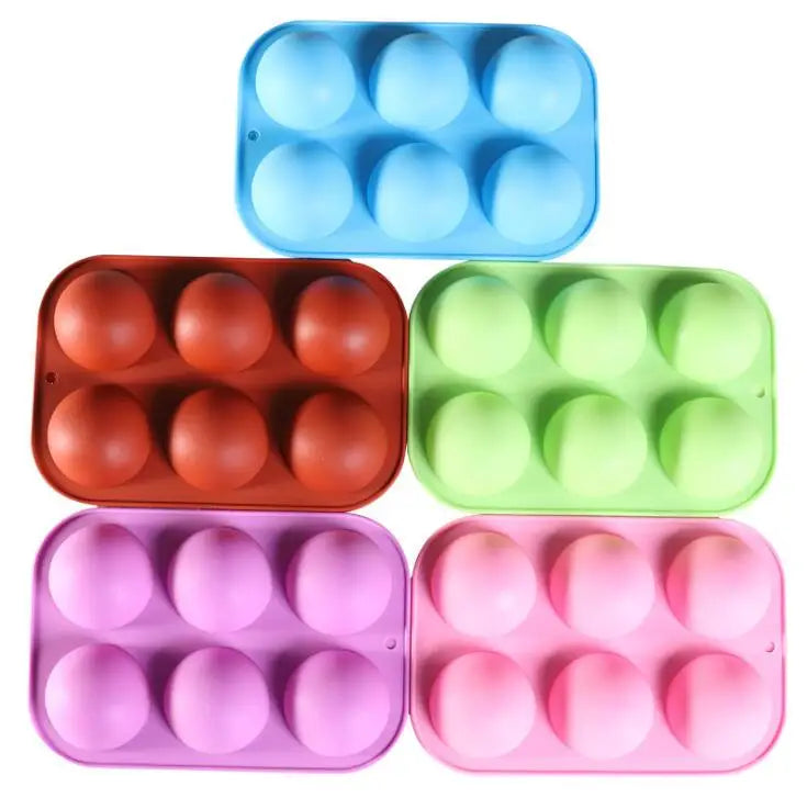 HY 6 Holes DIY Silicone Cake Mold for Chocolate