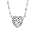 Chic Heart Pendant Necklace for Women Lovers Rhinestone Clavicle Chain Chocker Female Cute Crystal Moonstone Jewlery Gifts