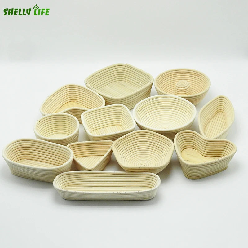 11 Inch Benneton Bread Oval Shape Proofing Basket  Round Indonesian Inr 10 Inch with  Bread Lame  Dough Scraper  Linen