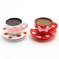 Hot Selling Resin Cartoon Coffee Cup Cabochons Kawaii 16*26MM Flatback Cat Coffee Cup Craft for Hair Bow Center Xmas Decor DIY