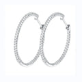 Moissanite Jewelry Earrings Ready to Ship 925 Sterling Silver 1.2mm 30mm GRA Moissanite Earrings