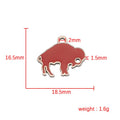 2025 New Creative Cartoon Red Dripping Water Buffalo Pattern Pendant DIY Custom Mirror Stainless Steel Jewelry Accessories