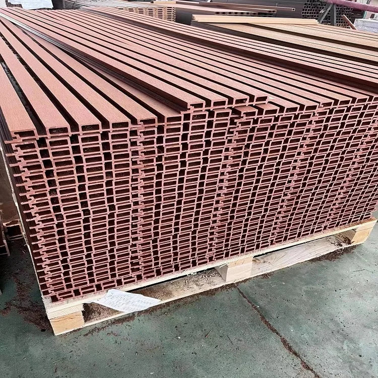 Eco Friendly Decorative Fluted Outdoor Wpc Wall Panel Wood Exterior Wall Cladding Panel