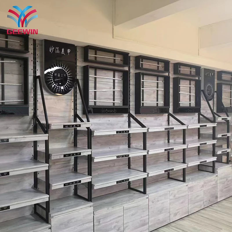 Wall Display Beauty Products Cabinets Fancy Display Stand Cosmetic Display Cabinet