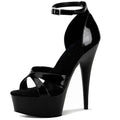 Club pole dance high heels 15cm thin heel platform leaky toe striptease shoes model walk show large sandals