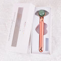 DIY High Quality Waterproof Electrical Green Jade Ball Roller with Electric Stainless Steel Handle Skin Care