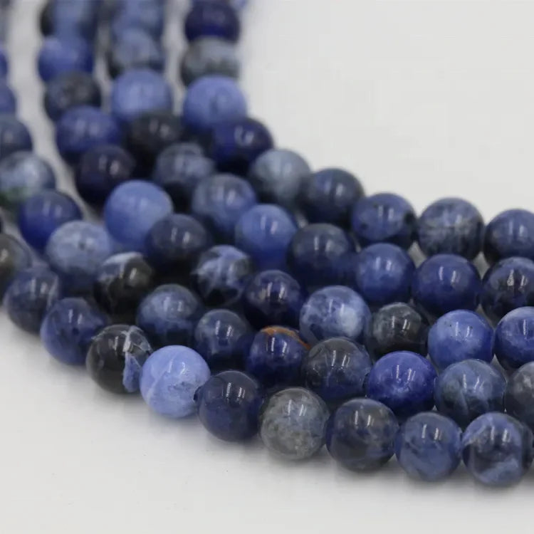 Wholesale Loose Stone Beads 4mm-12mm Natural Sodalite Stone Beads Strand for Jewelry Making