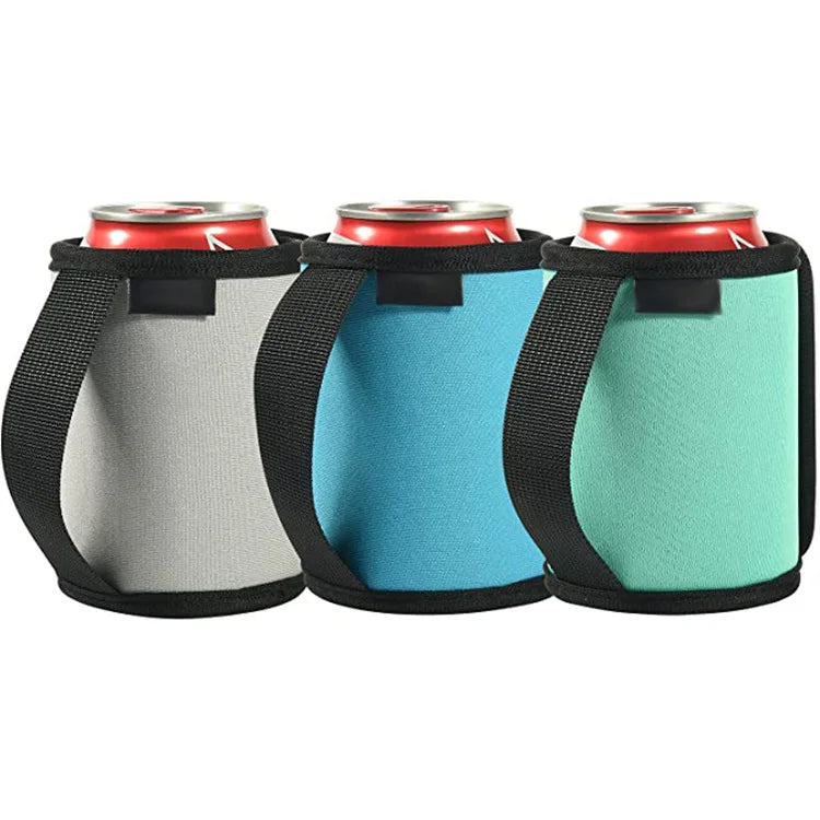 Custom Neoprene Can Cooler Stubby Holder Thermal Insulated Coozies for Cans Beer Cola Sleeve with Handle for Party Can Coozy