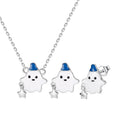 2025 New Arrival 925 Sterling Silver Christmas Cute Earring Set Children's Jewelry