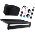 Large Guitar Effect Pedal Board Pedalboard Aluminum Alloy with Carry Bag Capo 4pcs Picks Fixing Tapes